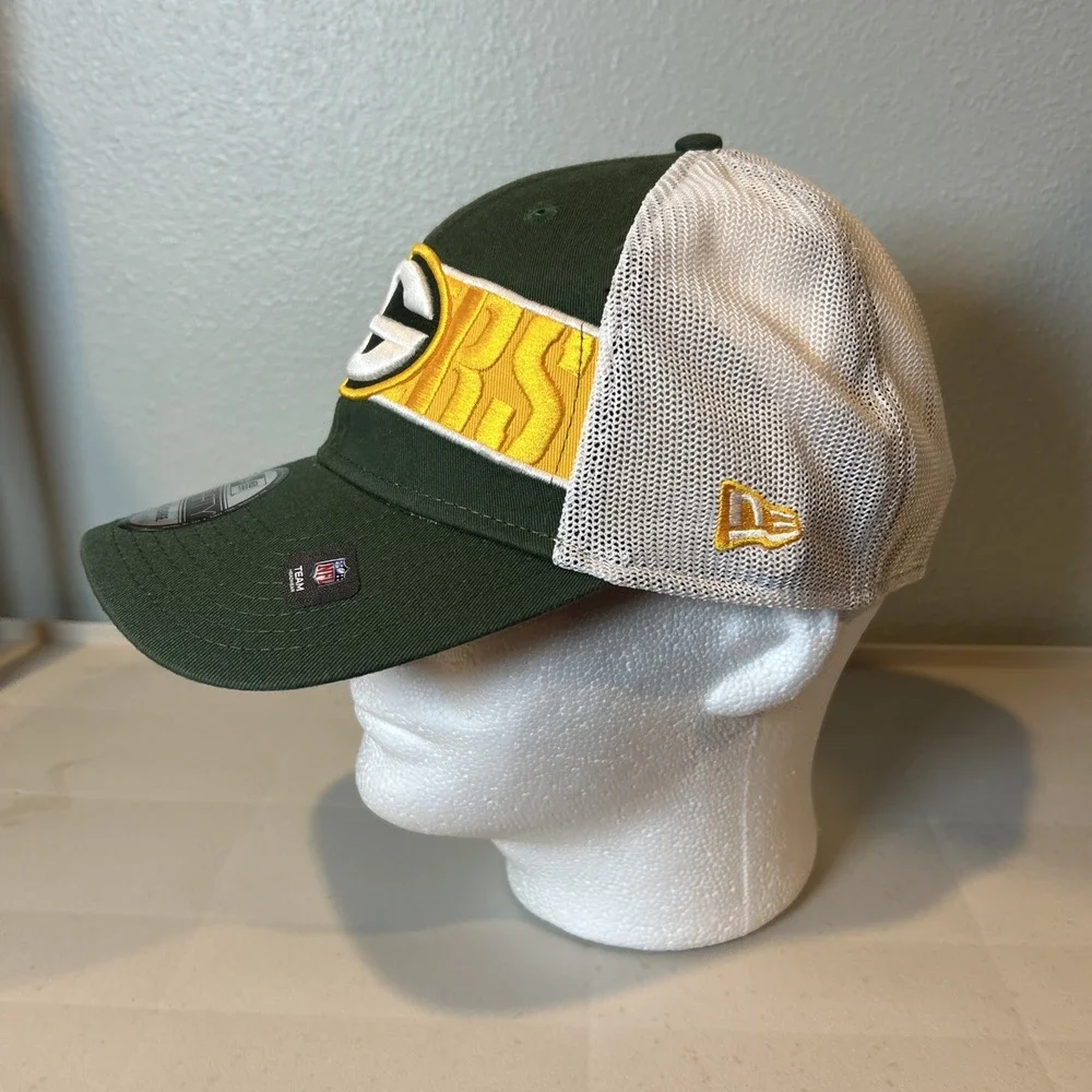 New Era Green Bay Packers Banded Team Color Hat 39THIRTY Stretch Fit Large XL